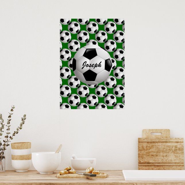 Poster Motif de football personnalisé (Cuisine)