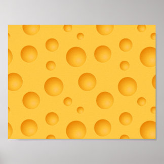 Poster Motif de fromage jaune