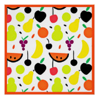 Motif de fruits néon Tropical Glow