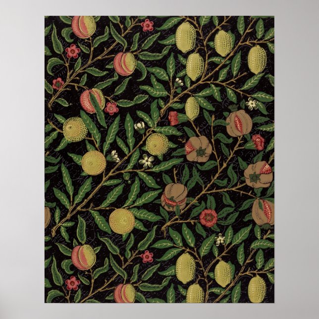 Poster Motif de fruits par William Morris (Devant)