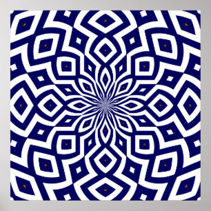 Poster motif de gribouillis hypnotique