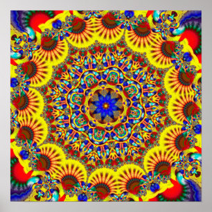 Poster Motif de kaléidoscope coloré
