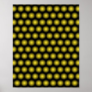 Poster Motif de la boule de Stripey