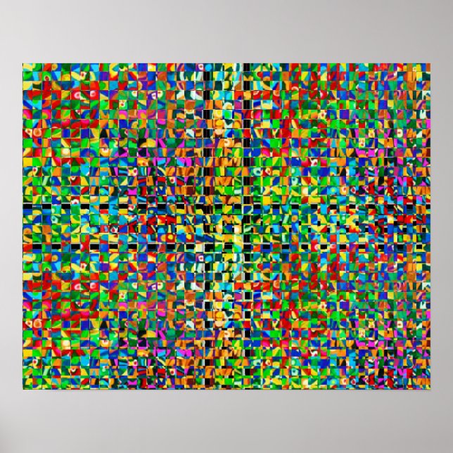 Poster Motif de la forêt pluviale de Zazzling (Devant)