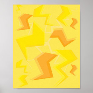 Poster Motif de la foudre