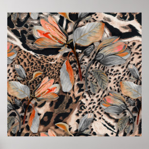 Poster Motif de la peau animale africaine sauvage