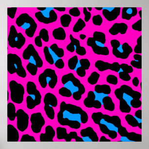 Poster Motif de léopard du tigre 80s de Corey rétro