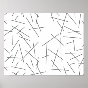 Poster Motif de ligne graphique moderne, simple et désord