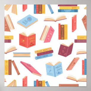 Poster Motif de livre