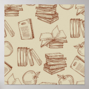 Poster Motif de livre