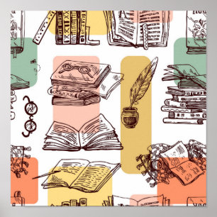 Poster Motif de livre