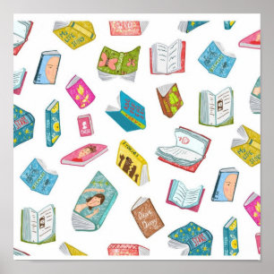 Poster Motif de livre
