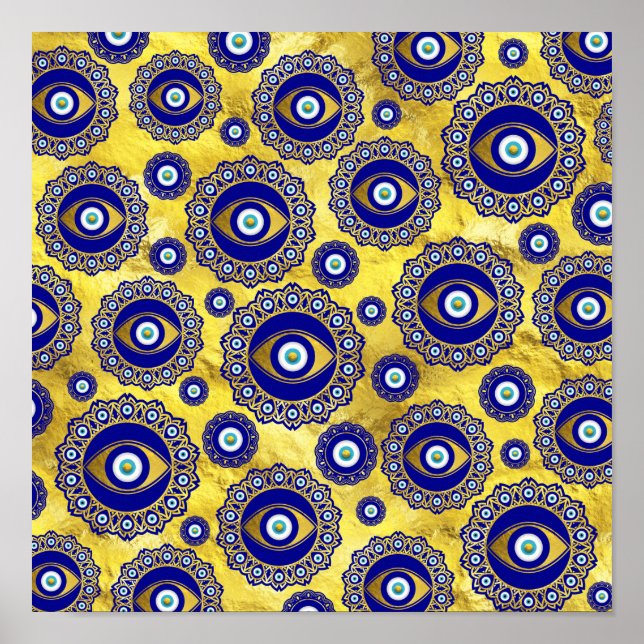 Poster Motif de l'ornement du mal des yeux (Devant)
