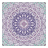 Motif de mandala lavande et lilas