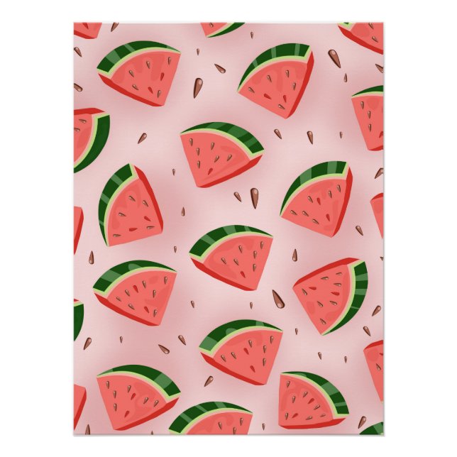Poster Motif de melon d'eau (Devant)