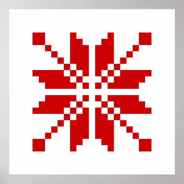 Poster Motif de Noël des flocs de neige de Noël (Devant)