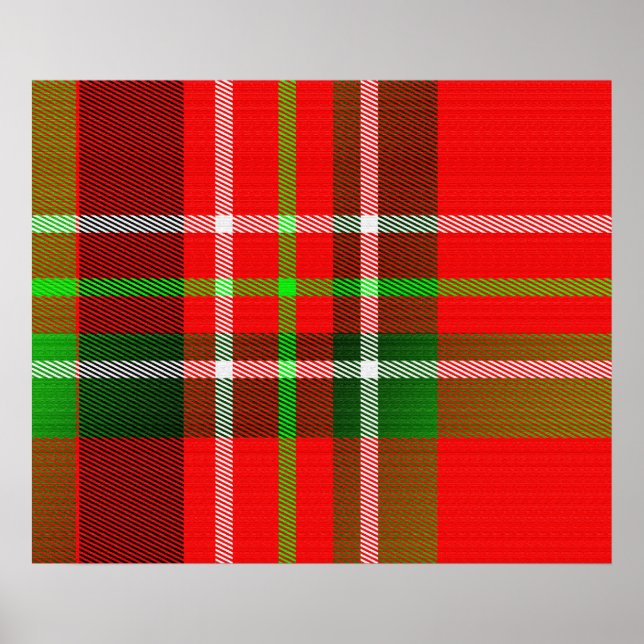 Poster Motif de Noël Tartan (Devant)