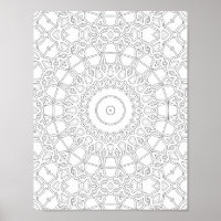 Motif de page de coloriage en travail de boucle en