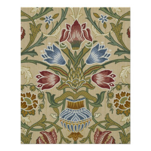 Poster Motif de papier peint floral Brocade de William Mo
