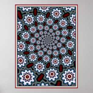 Poster Motif de pâquerettes celtiques