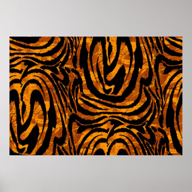 Poster Motif de peau animale. Le tissu Abstrait de Tige (Devant)