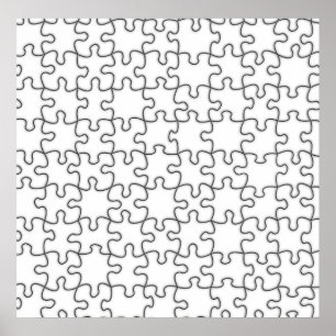 Poster Motif de puzzle (Ajouter Votre Image)