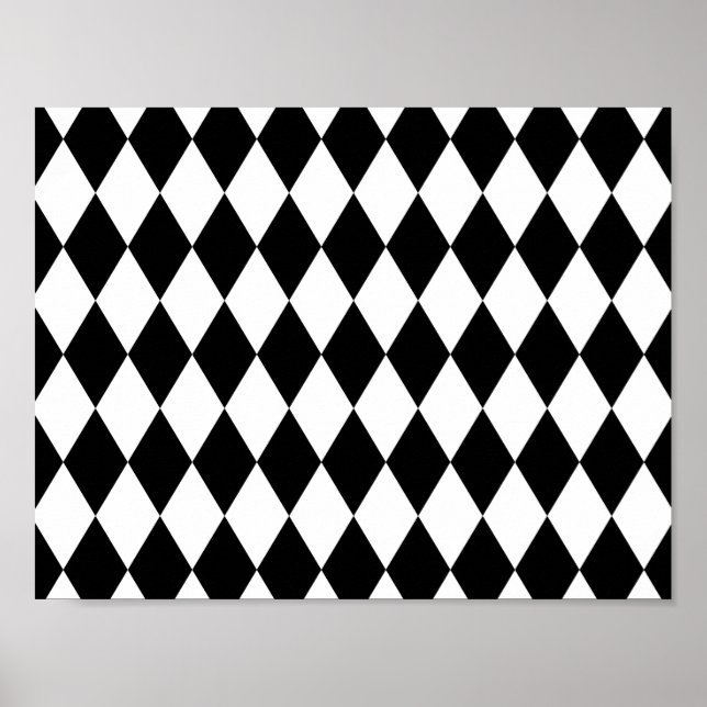 Poster Motif de réglisse noir et blanc (Devant)