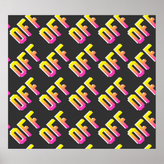 Poster Motif de signes désactivés pixel vintage transpare