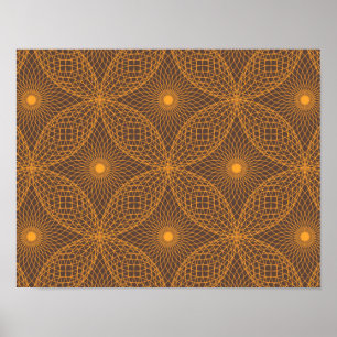 Poster Motif de style mandala, décoratif, chic, abstrait