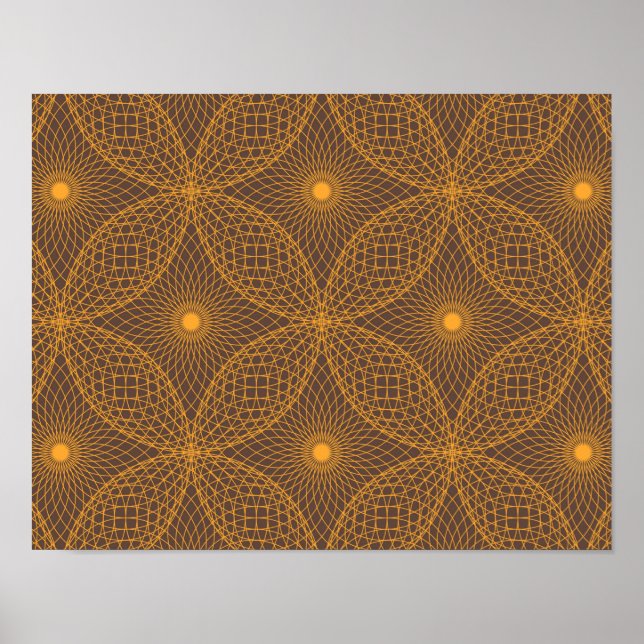 Poster Motif de style mandala, décoratif, chic, abstrait (Devant)