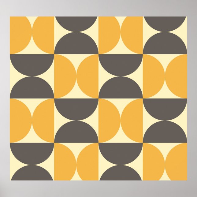Poster Motif de style moderne et géométrique du milieu du (Devant)