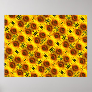 Poster Motif de tournesol jaune géant