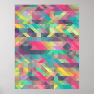 Poster motif de triangles géométriques cool