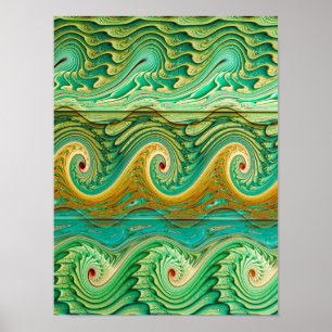 Poster Motif de vague