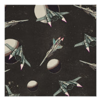 motif de vaisseau spatial vintage