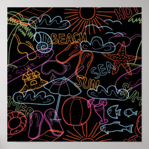 Poster Motif d'été