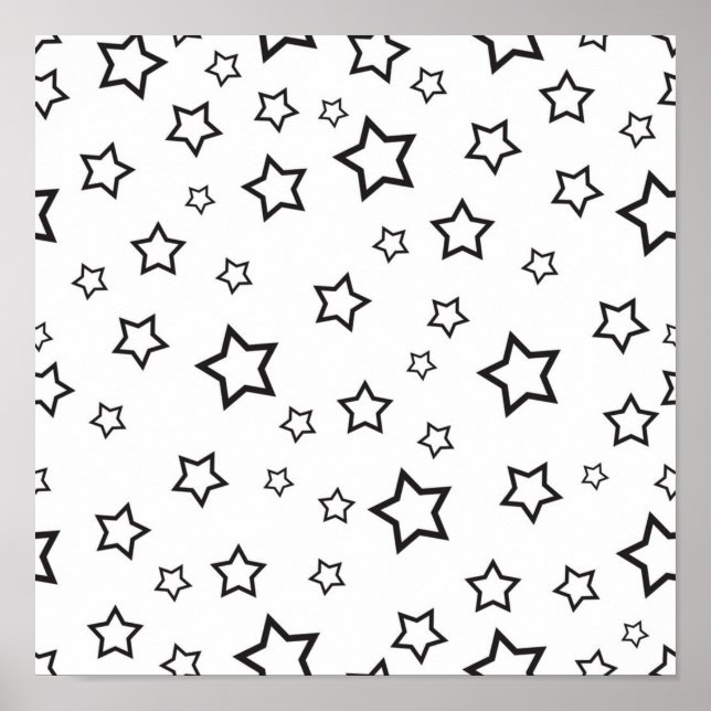 Poster Motif d'étoiles (Devant)