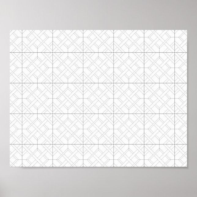 Poster - Motif diamant à couleur (Devant)