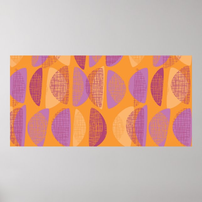 Poster Motif d'illustration de style moderne du milieu du (Devant)