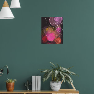 Poster motif d'oiseaux colorés Abstraits