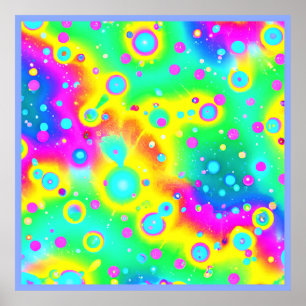 Poster Motif dynamique Neon Blaze