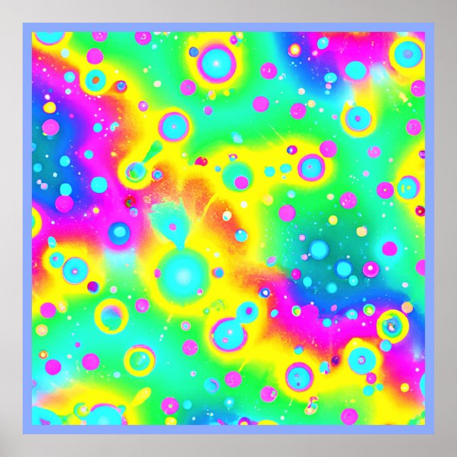 Poster Motif dynamique Neon Blaze (Devant)