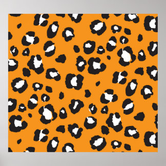 Poster Motif Empreinte de léopard classique