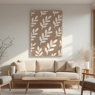 Poster Motif en silhouette feuille - Zen Minimal Wall Art