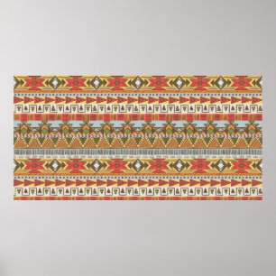 Poster Motif ethnique sans charme dans des couleurs vives