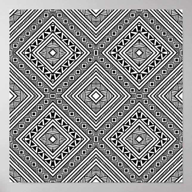 Poster Motif ethnique sans faille 2 (Devant)