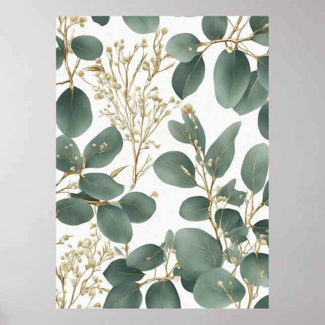 Poster Motif Feuille de l'Eucalyptus (Devant)