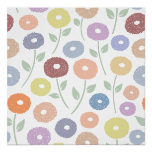 Poster Motif Fleur Floue Lg Pastels