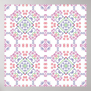 Poster motif floral Abstrait design abstrait, art, maison