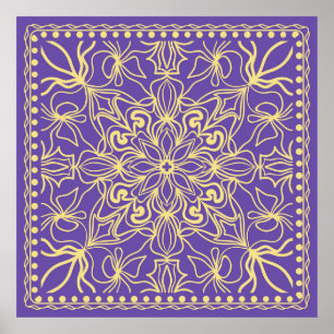 Poster motif floral Abstrait. géométrie, conception manda